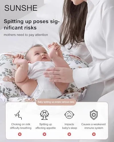 SUNSHE Nursing Pillow for Breastfeeding, Multifunctional Dual-Sided 2-in-1 (Baby Pillow+Nursing Pillow) with Adjustable Waist Strap and Removable Cotton Cover, (Maple Forest Oasis) - PremiumBrandGoods