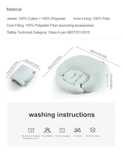 SUNSHE Nursing Pillow for Breastfeeding, Multifunctional Dual-Sided 2-in-1 (Baby Pillow+Nursing Pillow) with Adjustable Waist Strap and Removable Cotton Cover, (Maple Forest Oasis) - PremiumBrandGoods