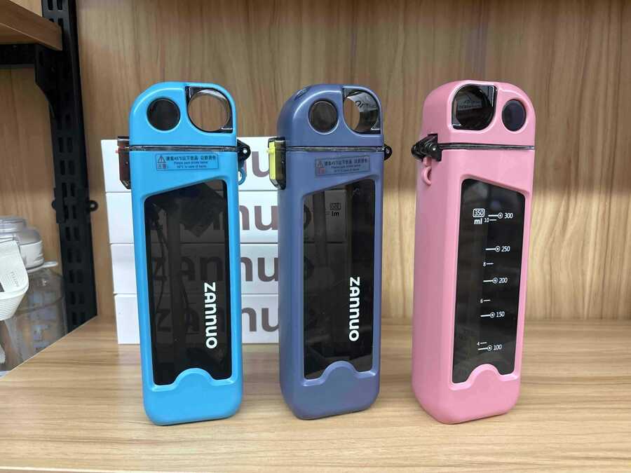 Creative double-layer straw cup with lockable cover - PremiumBrandGoods