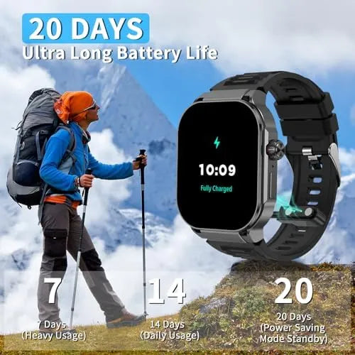 Smart Watch(Answer/Dial Calls), 2.06" AMOLED Screen Smartwatch for Men Women, Fitness Tracker with 120+Sports Modes, AI Voice,Heart Rate,Blood Oxygen,IP67 Waterproof Smart Watch for Android iOS Phones - PremiumBrandGoods