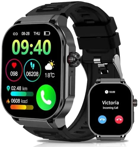 Smart Watch(Answer/Dial Calls), 2.06" AMOLED Screen Smartwatch for Men Women, Fitness Tracker with 120+Sports Modes, AI Voice,Heart Rate,Blood Oxygen,IP67 Waterproof Smart Watch for Android iOS Phones - PremiumBrandGoods