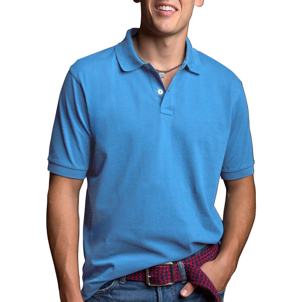 Men's Polo Shirt Dri-Fit Golf Sports Plain Cotton Jersey T Shirt Short Sleeve - PremiumBrandGoods