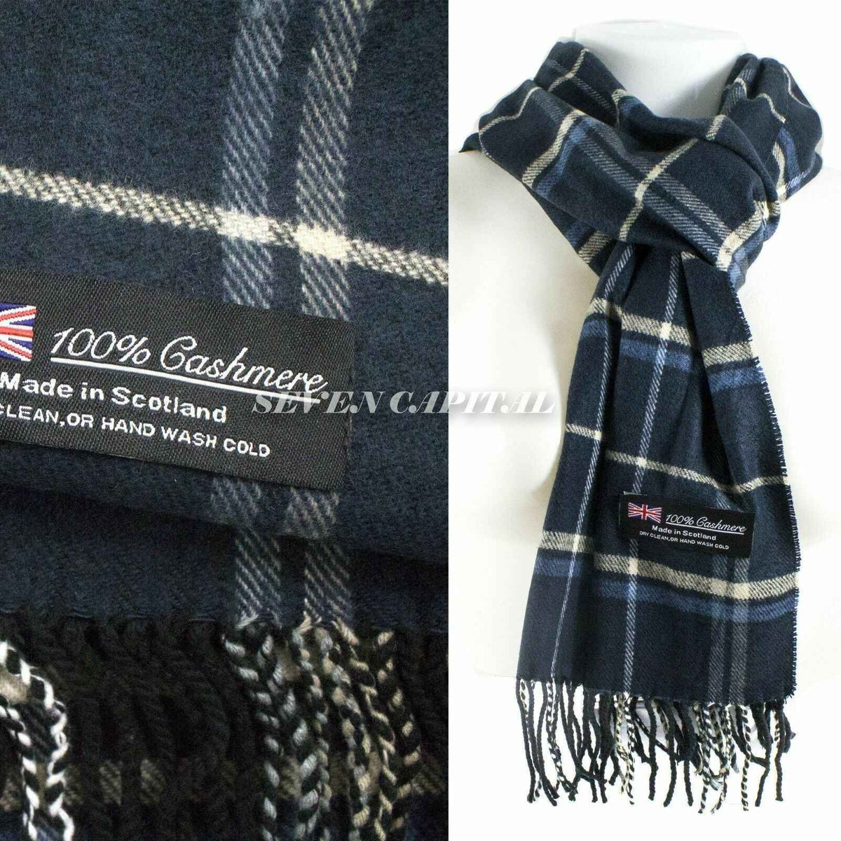 Mens Womens Winter Warm SCOTLAND Made 100% CASHMERE Scarf Scarves Plaid Wool