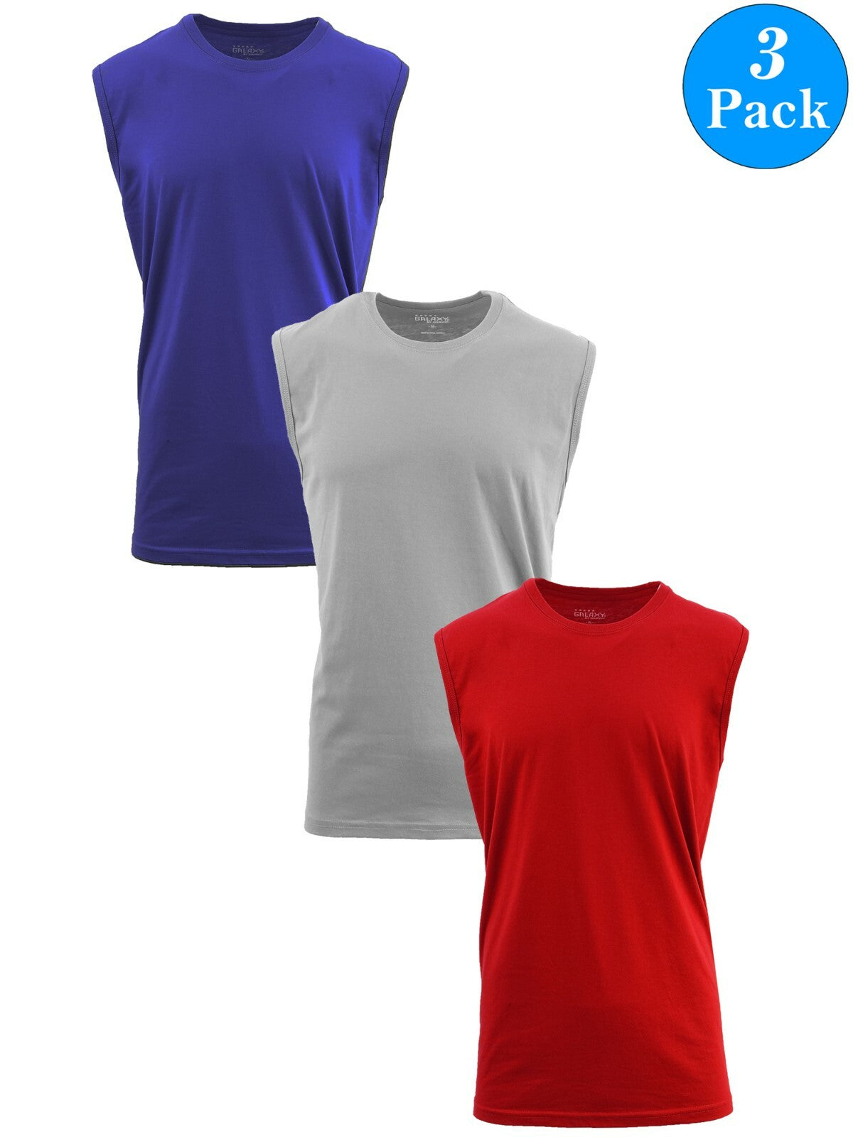 Men's Cool Mesh Muscle Tank Tops, 3-Pack