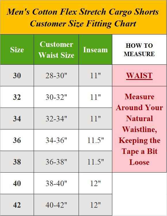 Men's Cotton Flex Stretch Cargo Shorts With Belt Lounge Summer Colors 30-42