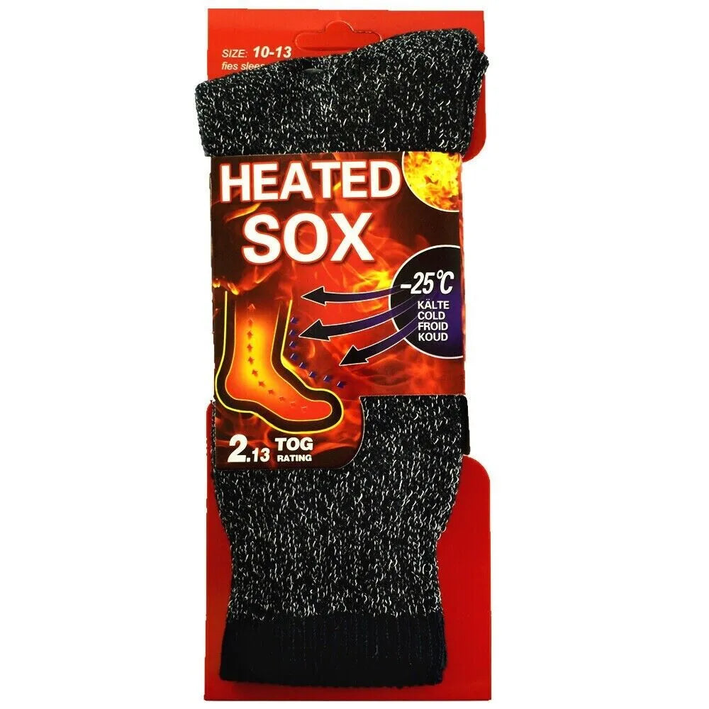 Mens thermal socks Heated winter friendly Warm Boot Sox thick Duty Size 10-13 - PremiumBrandGoods