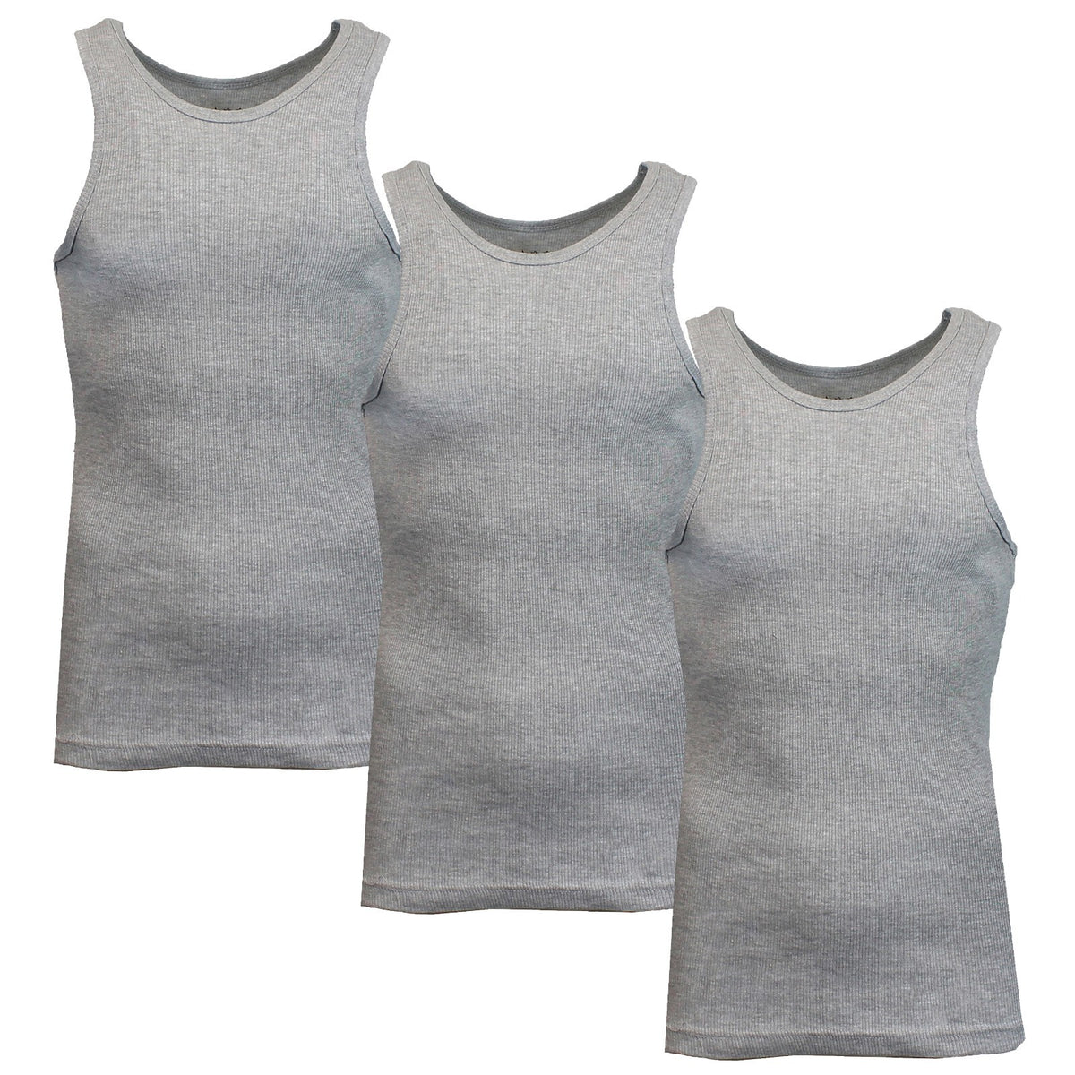 Men's Ribbed Tank Tops, 3-Pack