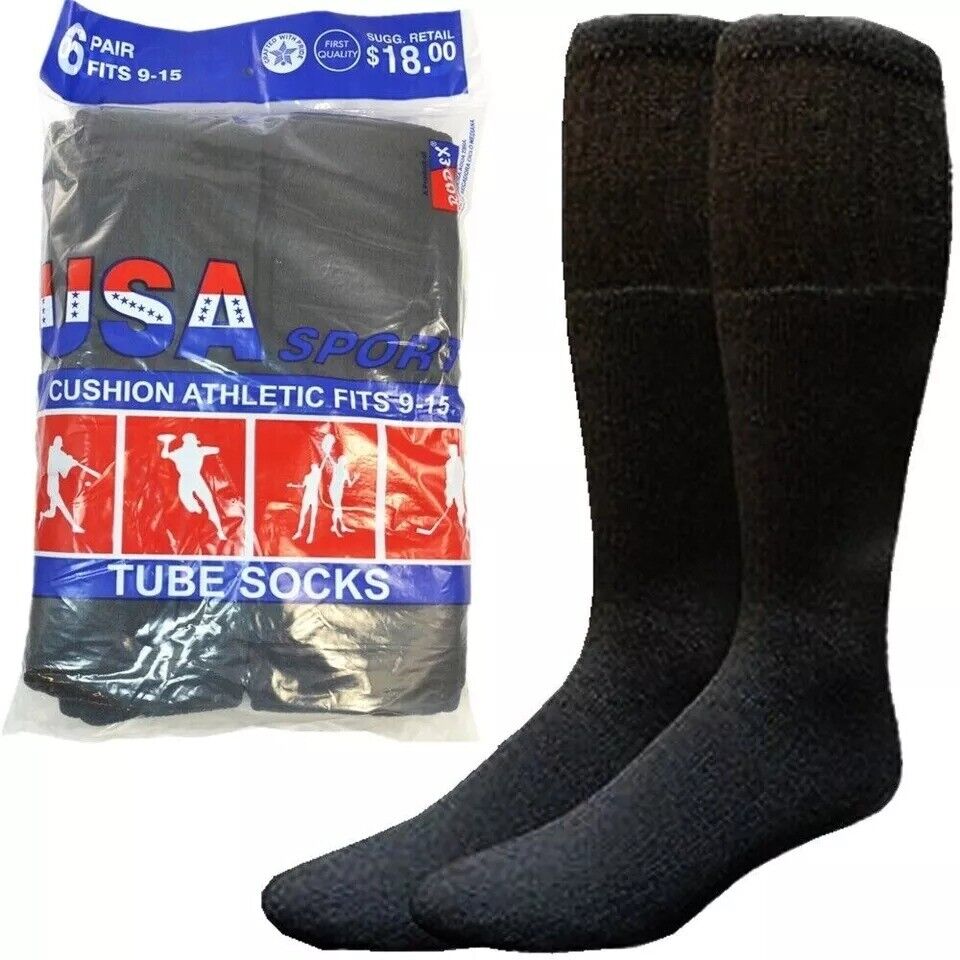 Wholesale Bulk Lot Men Tube Socks Over the Calf Big & Tall Size 9-15 10-15 13-16 - PremiumBrandGoods