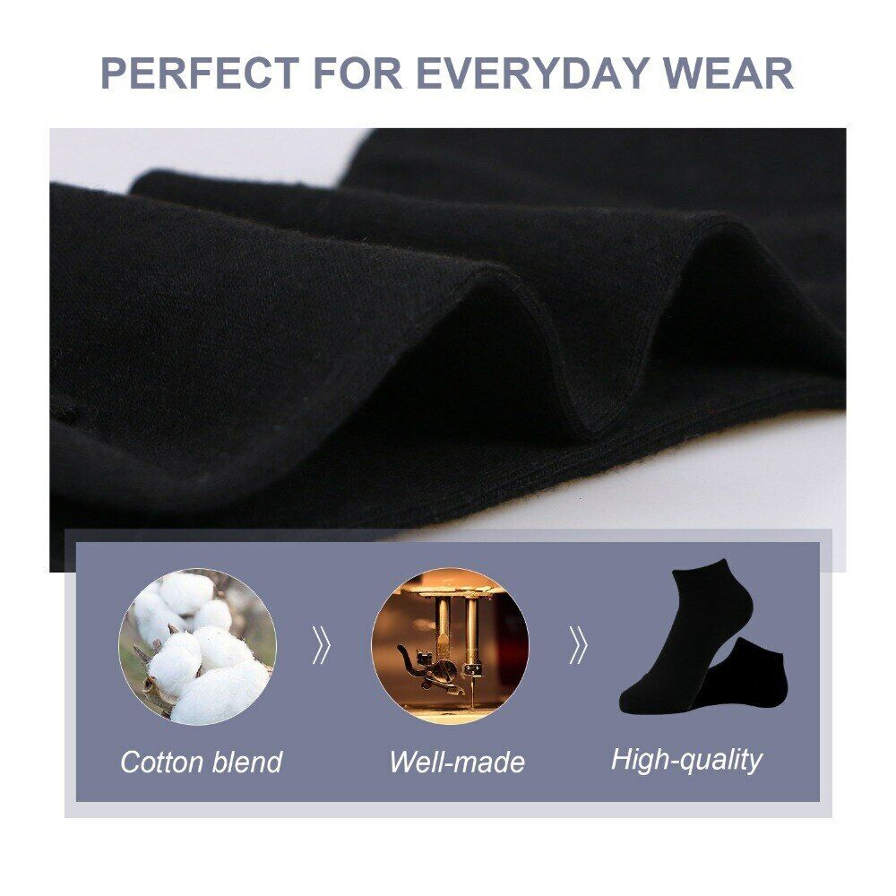 3-12 Pairs Mens No Show Invisible Nonslip Loafer Solid Boat Cotton Low Cut Socks - PremiumBrandGoods