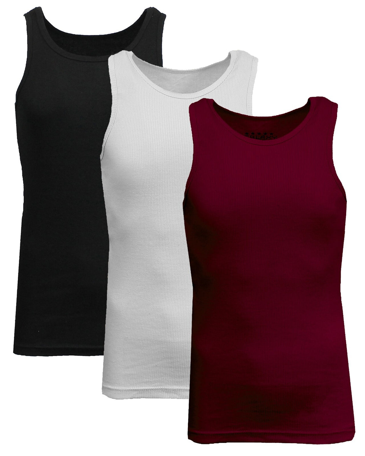 Men's Ribbed Tank Tops, 3-Pack