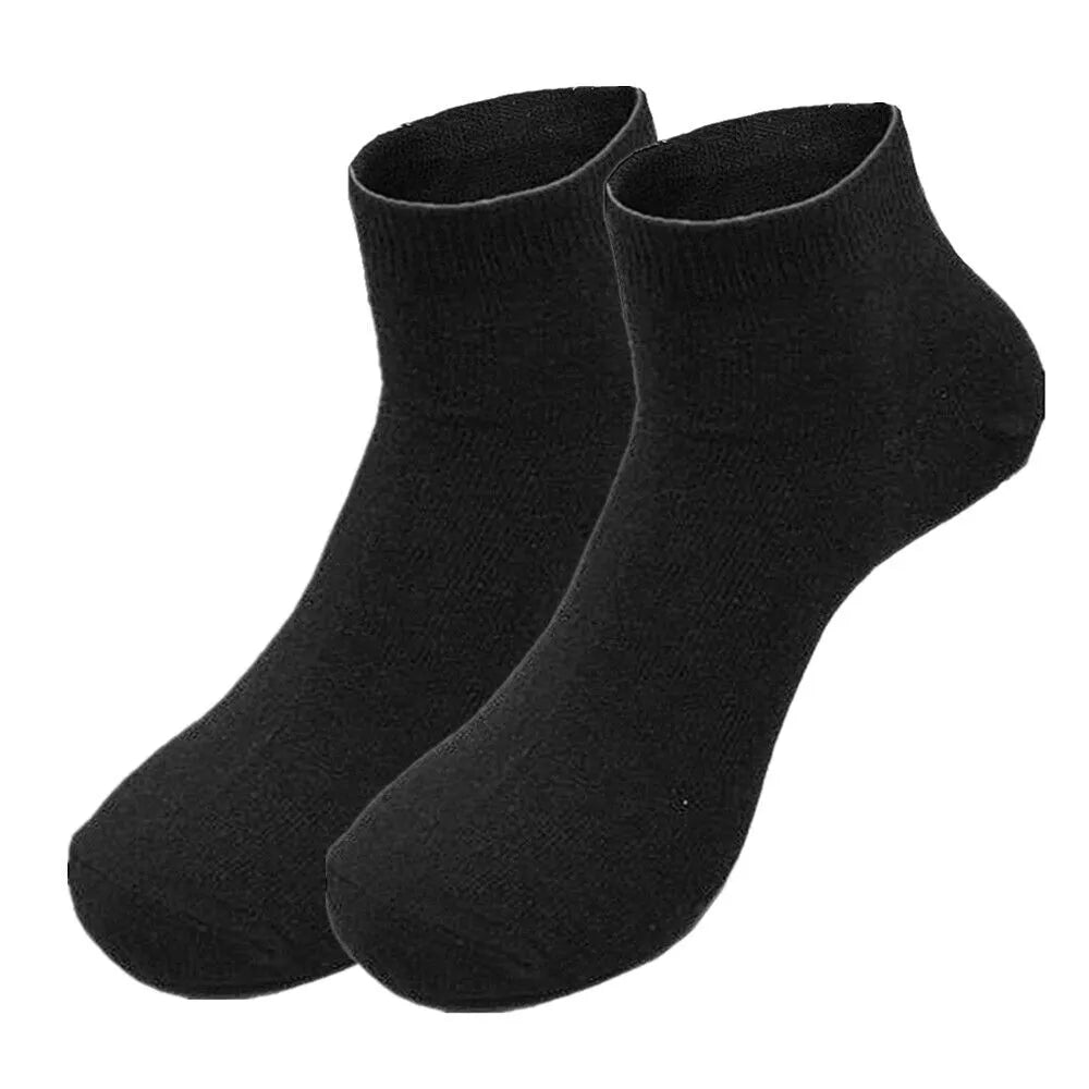 3 Pairs Socks Mens Ankle Quarter Crew Sport Plain Solid Socks Cotton Low Cut Sizes 9-13 - PremiumBrandGoods