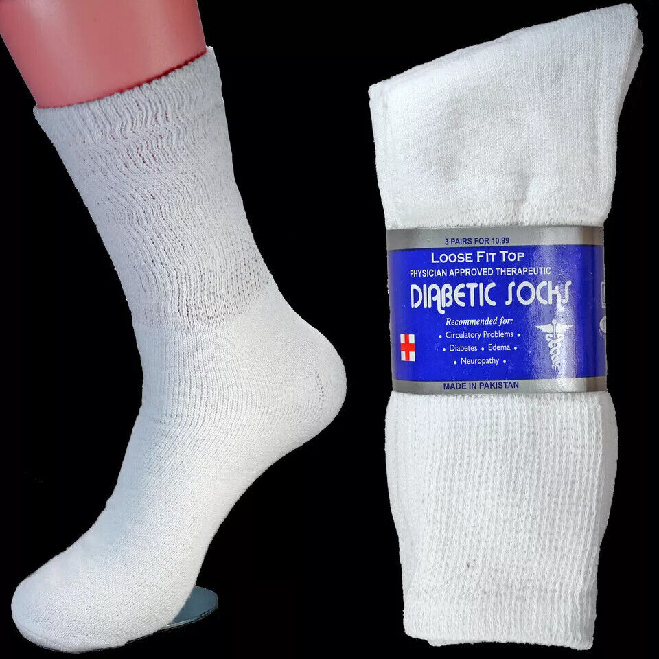 Wholesale Bulk Mens Diabetic Crew Socks Health Circulatory Size 9-11,10-13,13-15 - PremiumBrandGoods