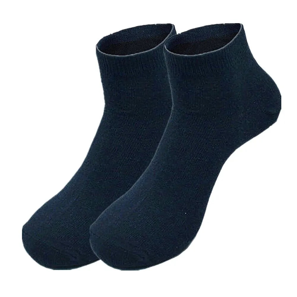 3 Pairs Socks Mens Ankle Quarter Crew Sport Plain Solid Socks Cotton Low Cut Sizes 9-13 - PremiumBrandGoods
