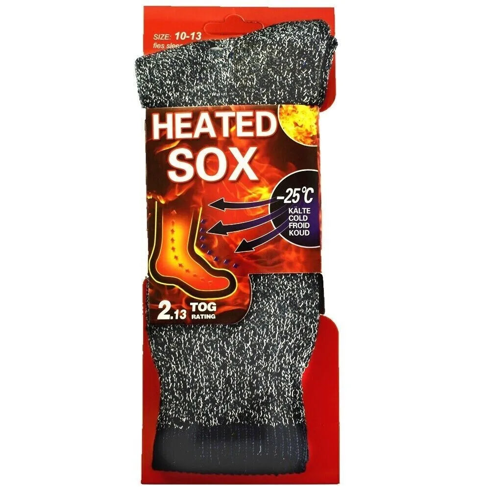 Mens thermal socks Heated winter friendly Warm Boot Sox thick Duty Size 10-13 - PremiumBrandGoods