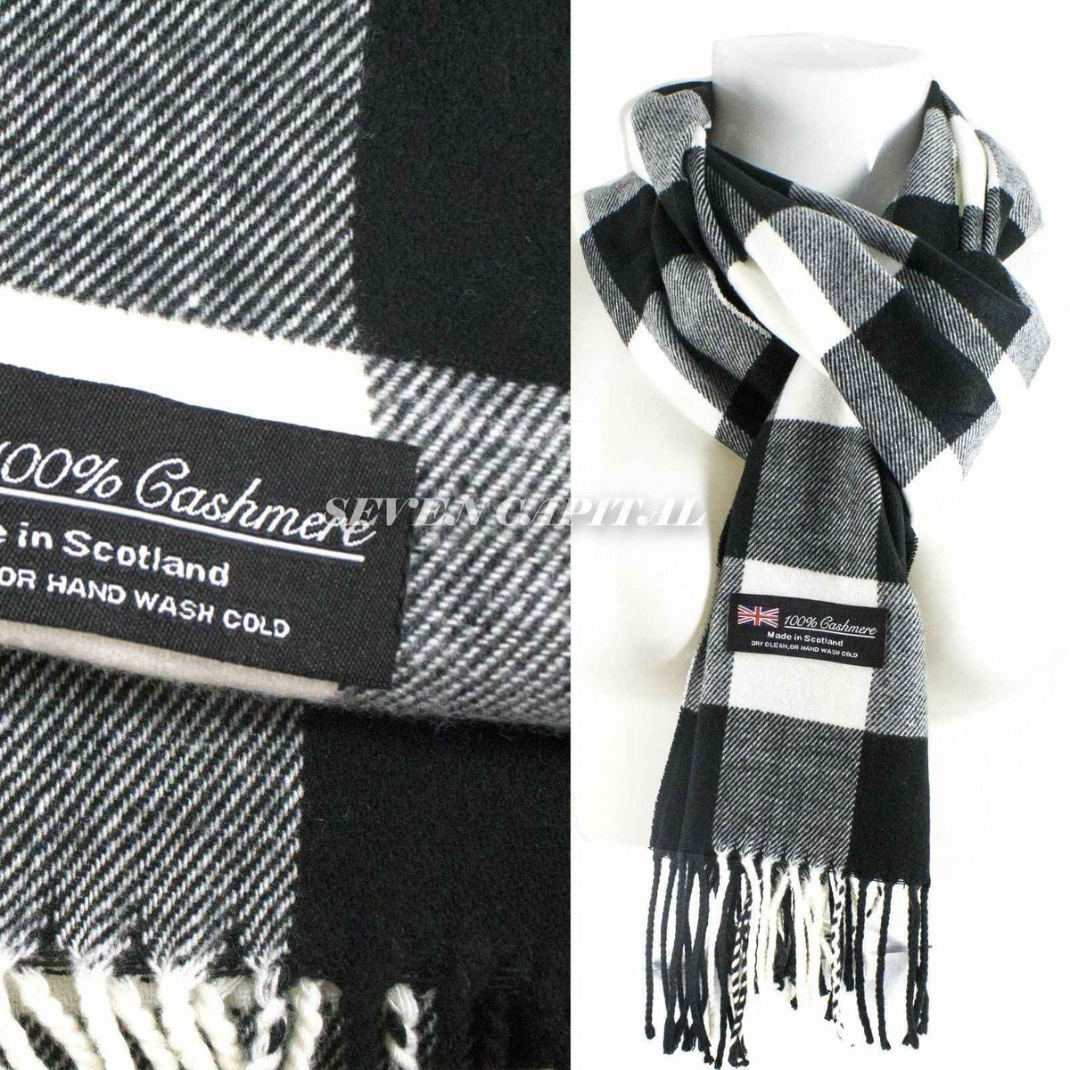 Mens Womens Winter Warm SCOTLAND Made 100% CASHMERE Scarf Scarves Plaid Wool