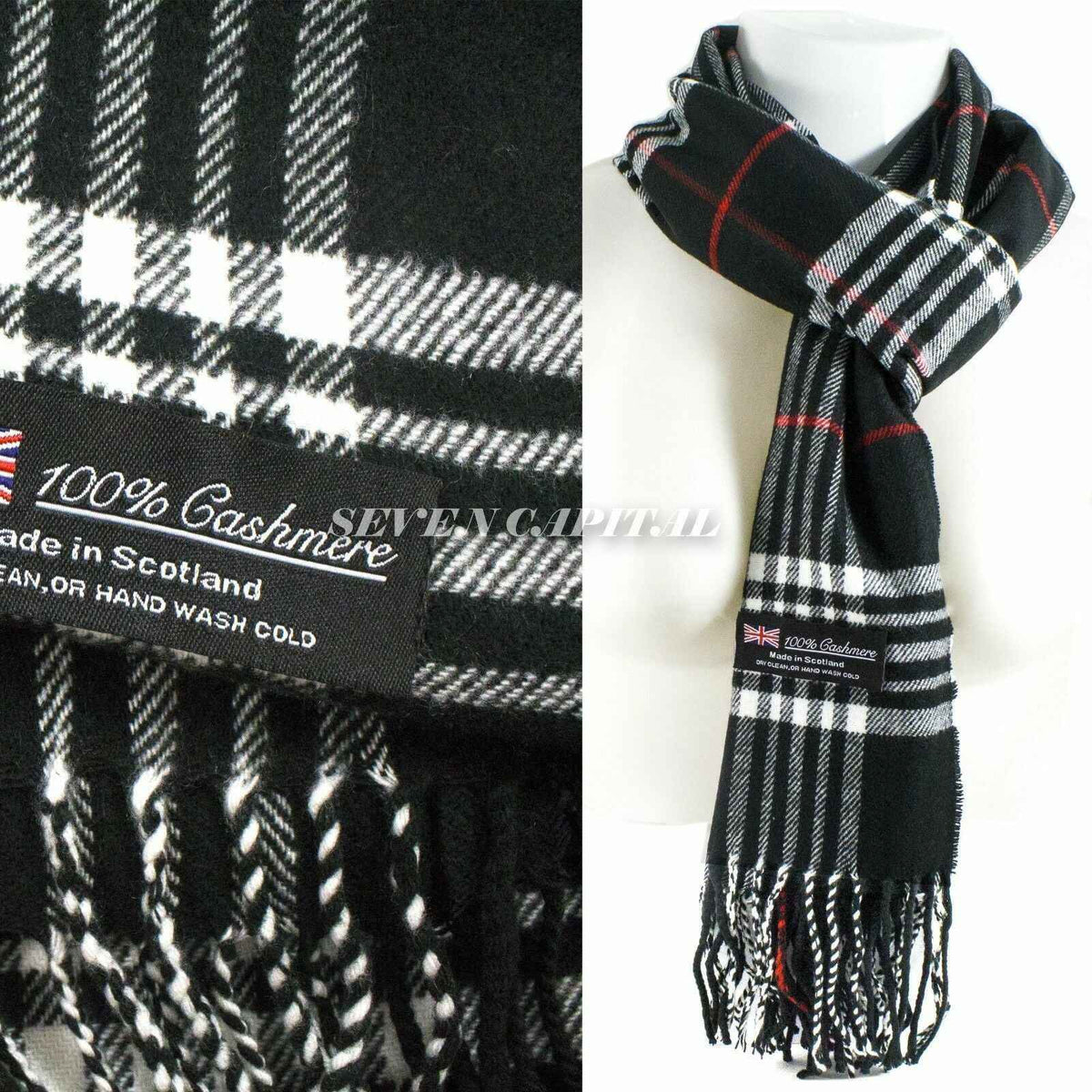 Mens Womens Winter Warm SCOTLAND Made 100% CASHMERE Scarf Scarves Plaid Wool