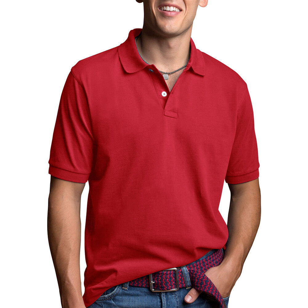 Men's Polo Shirt Dri-Fit Golf Sports Plain Cotton Jersey T Shirt Short Sleeve - PremiumBrandGoods