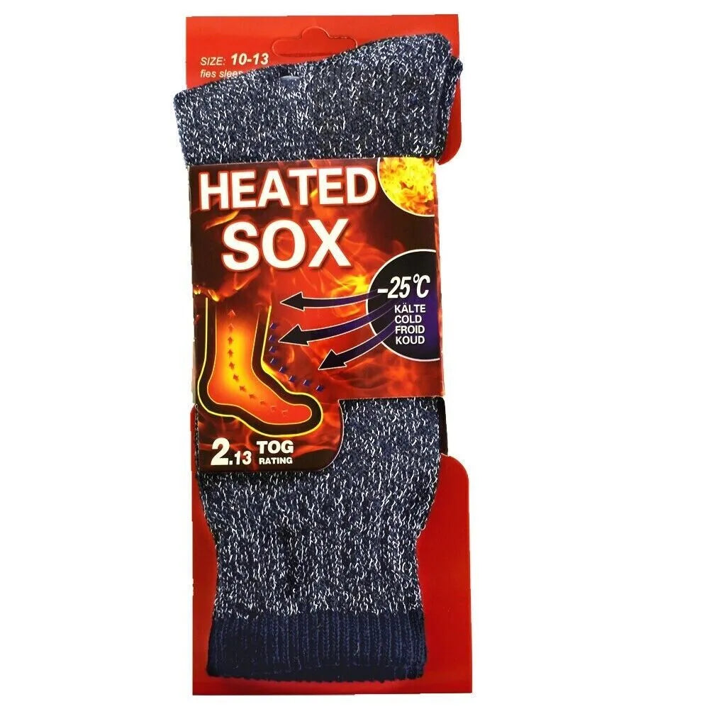 Mens thermal socks Heated winter friendly Warm Boot Sox thick Duty Size 10-13 - PremiumBrandGoods