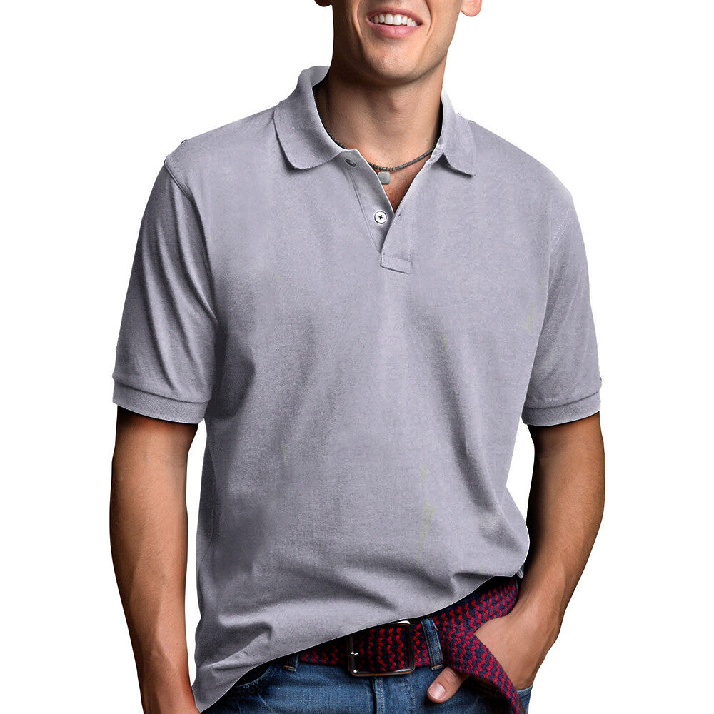 Men's Polo Shirt Dri-Fit Golf Sports Plain Cotton Jersey T Shirt Short Sleeve - PremiumBrandGoods