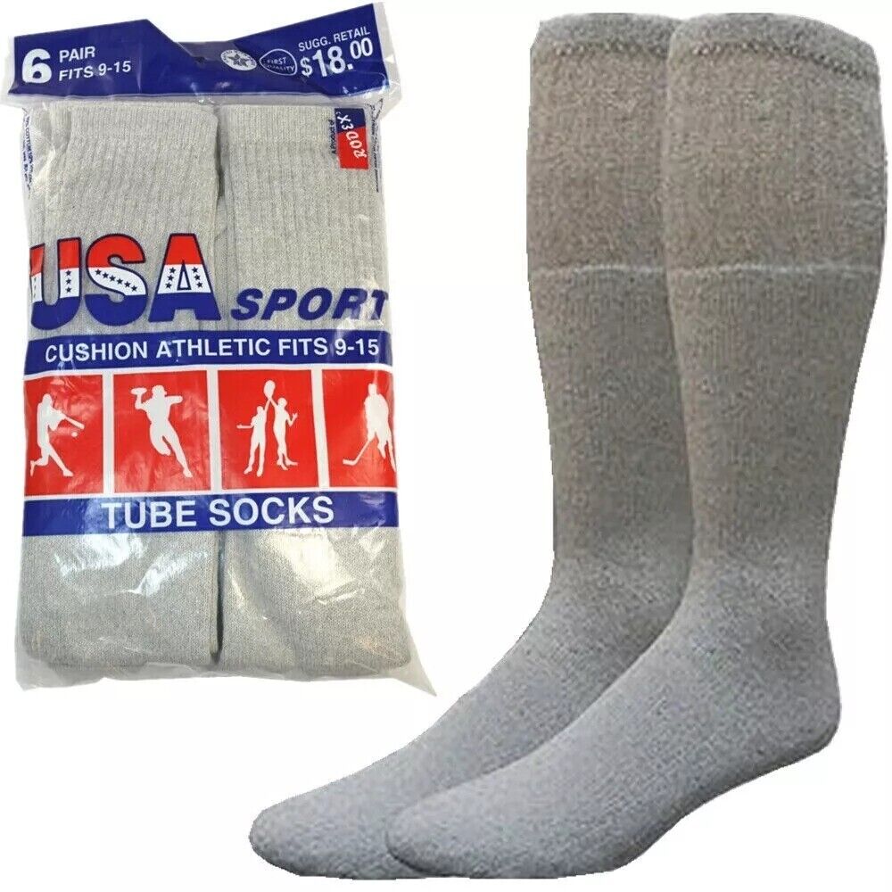 Wholesale Bulk Lot Men Tube Socks Over the Calf Big & Tall Size 9-15 10-15 13-16 - PremiumBrandGoods