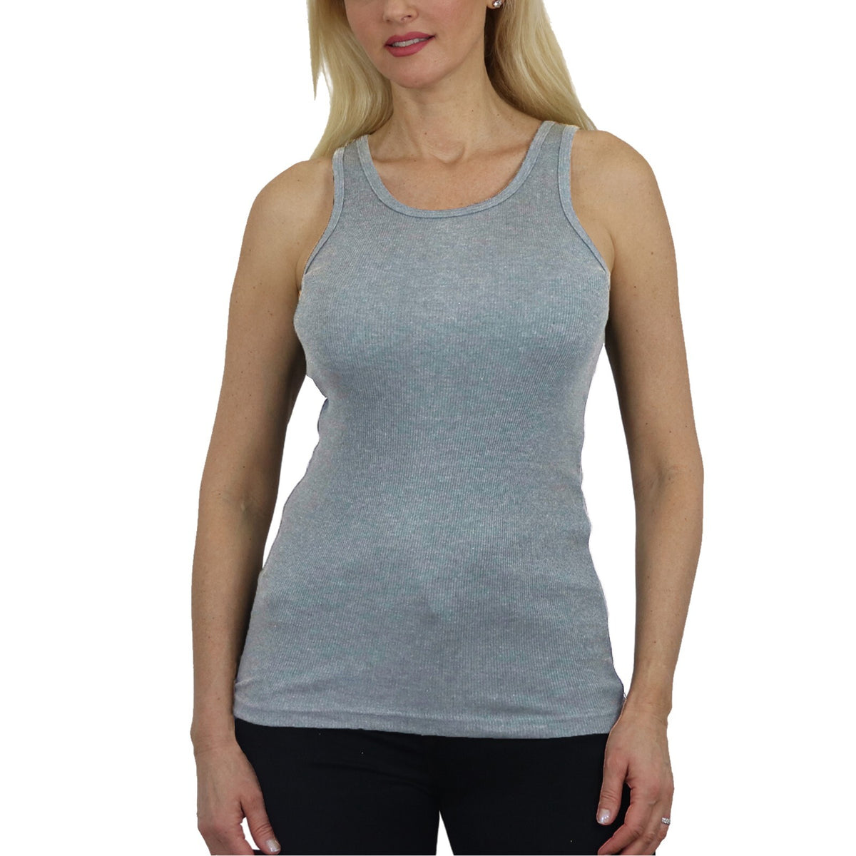 Women's Ribbed Cotton Blend Tank Top
