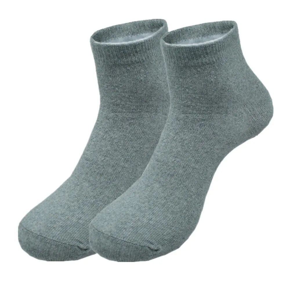 3 Pairs Socks Mens Ankle Quarter Crew Sport Plain Solid Socks Cotton Low Cut Sizes 9-13 - PremiumBrandGoods