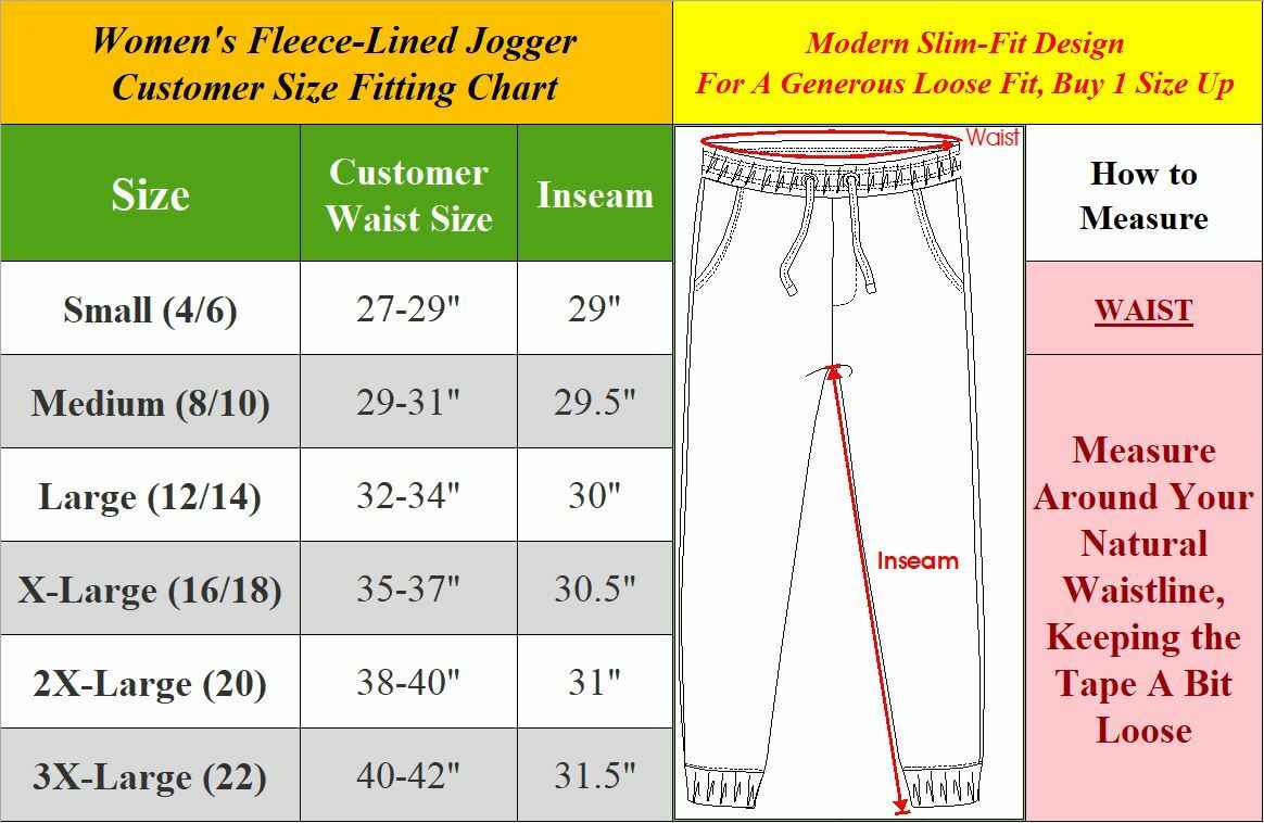 3-Pack Womens Fleece Jogger Sweatpants Slim-Fit Lounge Gym Sports Running Travel