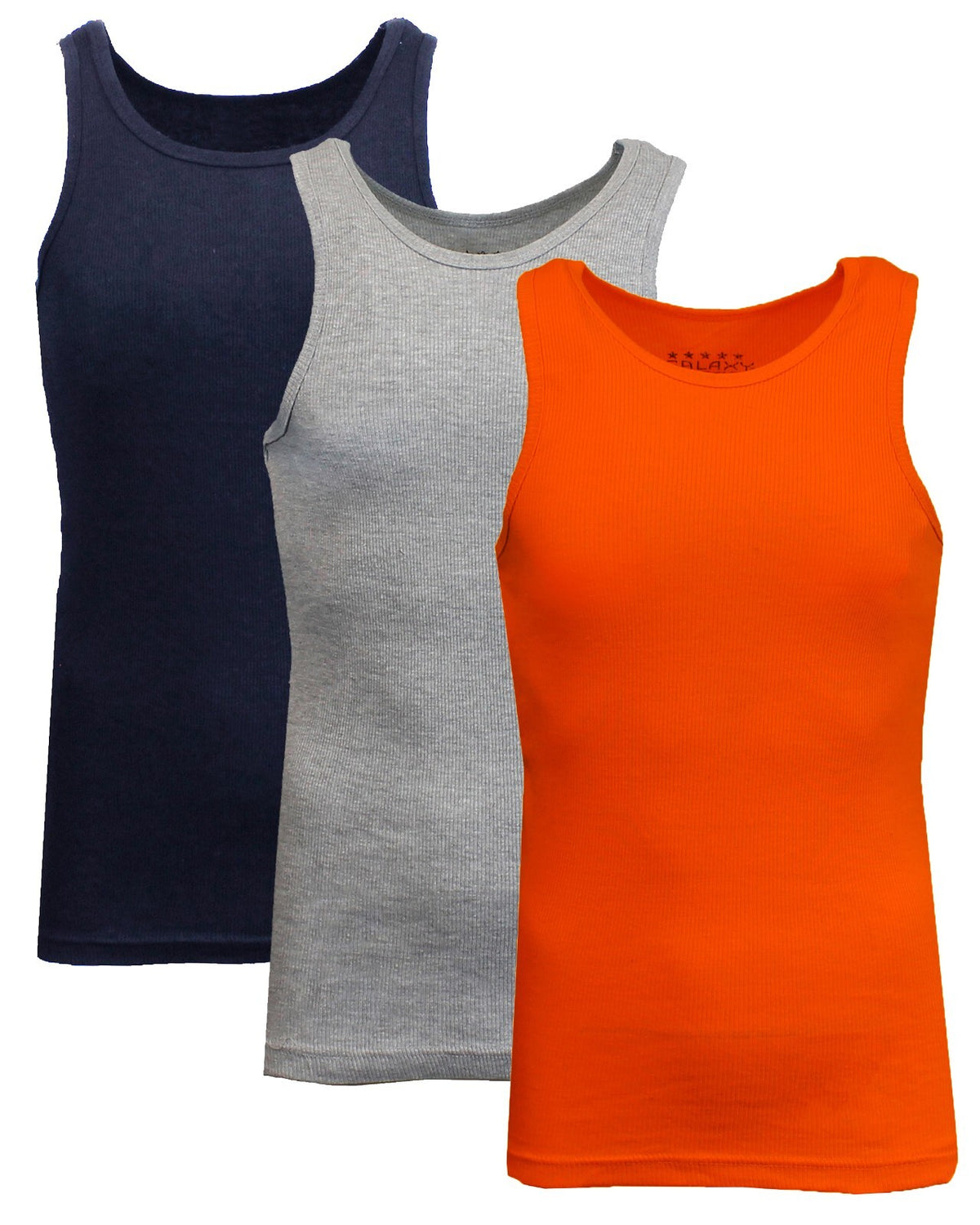 Men's Ribbed Tank Tops, 3-Pack