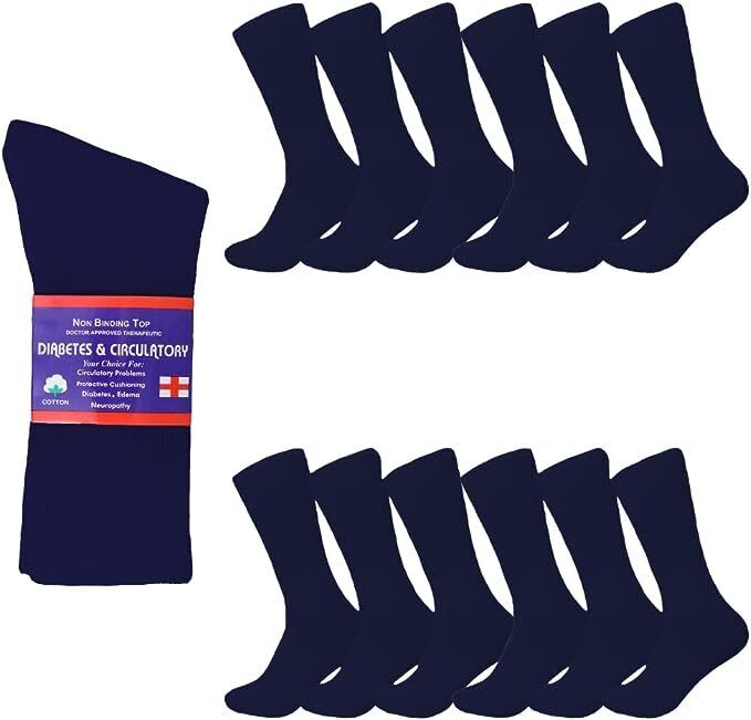 Diabetic Socks, Non-Binding Circulatory Cushion Cotton Crew Socks for Men Women - PremiumBrandGoods