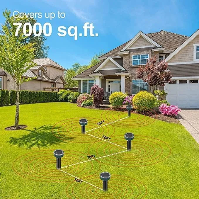 Ultrasonic Mole Repellent Solar Powered 8 Pack, Gopher Repellent, Vole Repellent Mole Repellent for Lawn Garden Yard Waterproof Get Rid of Moles Voles Gophers Rats Rodents - PremiumBrandGoods