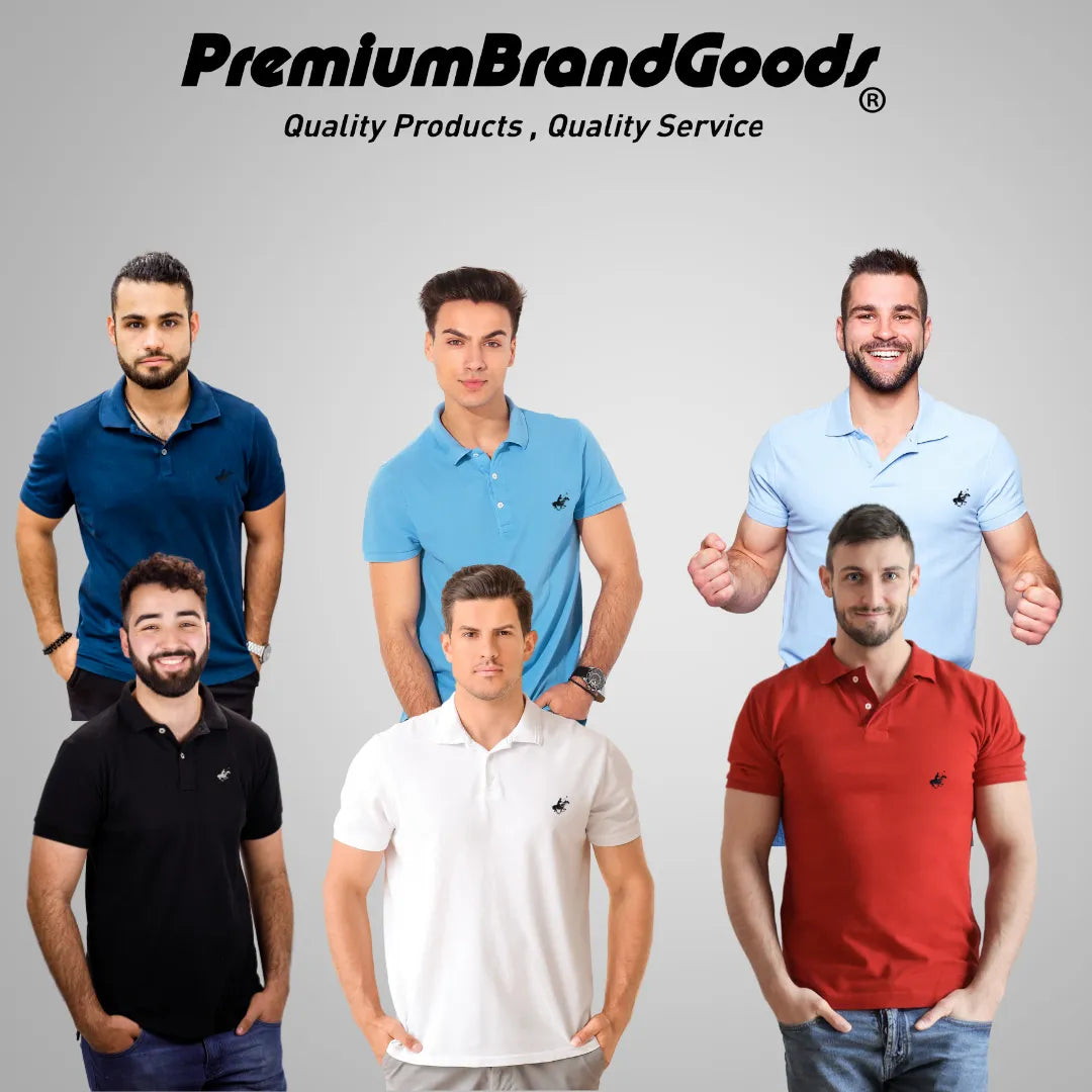 Men's 6 Pack 100% Cotton Pacific Tees Assorted Colors - PremiumBrandGoods