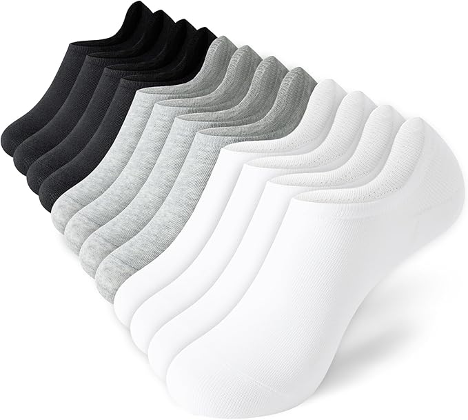 Women's No Show Socks Non-Slip Low Cut Multi Pack