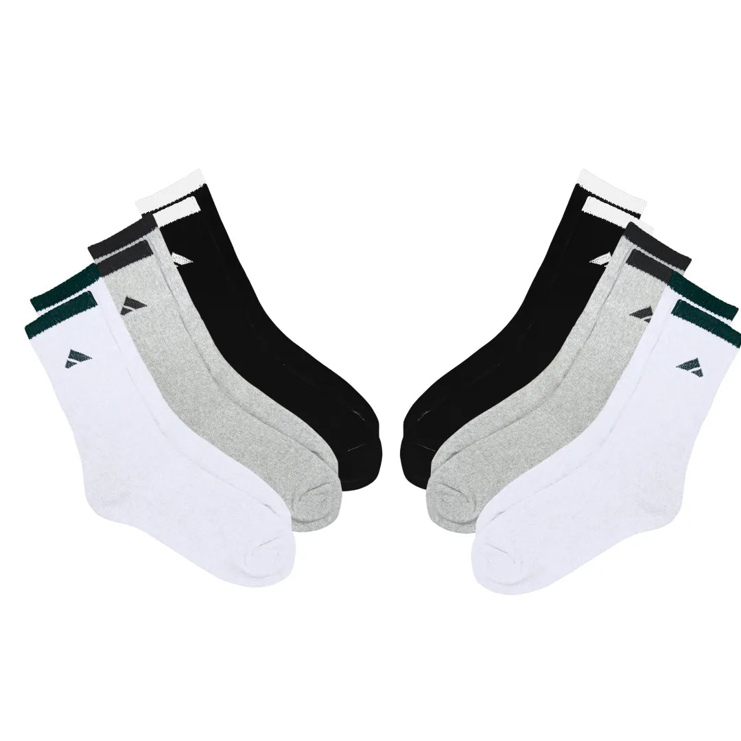 PBG Men's Socks 6 Pair Athletic performance MultiPack Activewear 10-13 HighSocks - PremiumBrandGoods