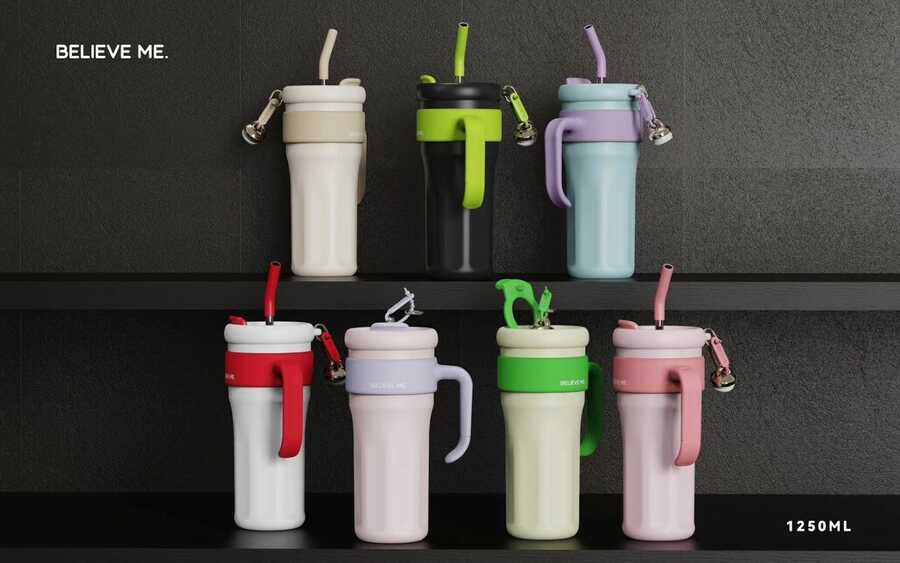 Colorful large capacity straw cup - PremiumBrandGoods