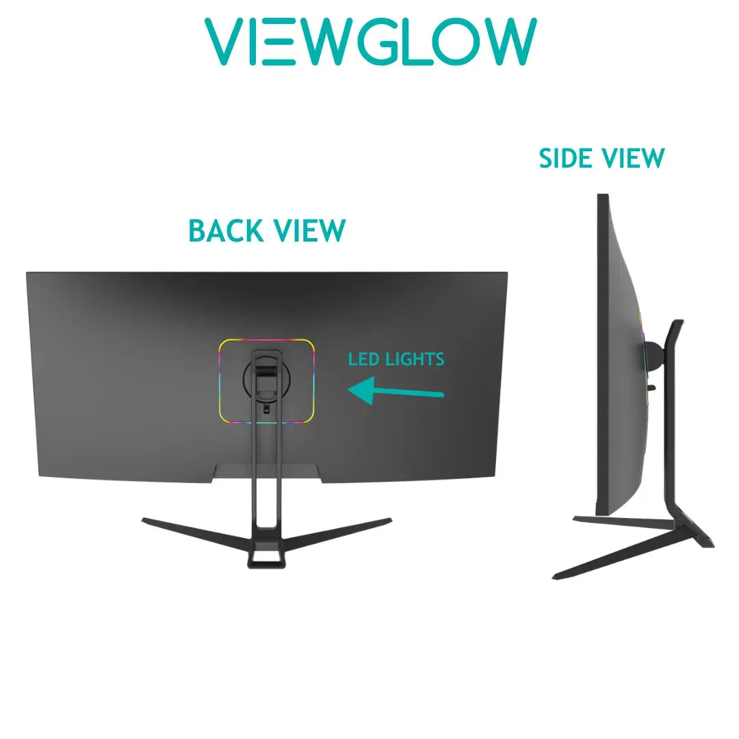 ViewGlow 34" GAMING MONITORS 2 Pack 3440X1440 LED WQHD 1MS 100HZ 21:9 WIDE MONITOR IMMERSIVE GAMING - PremiumBrandGoods