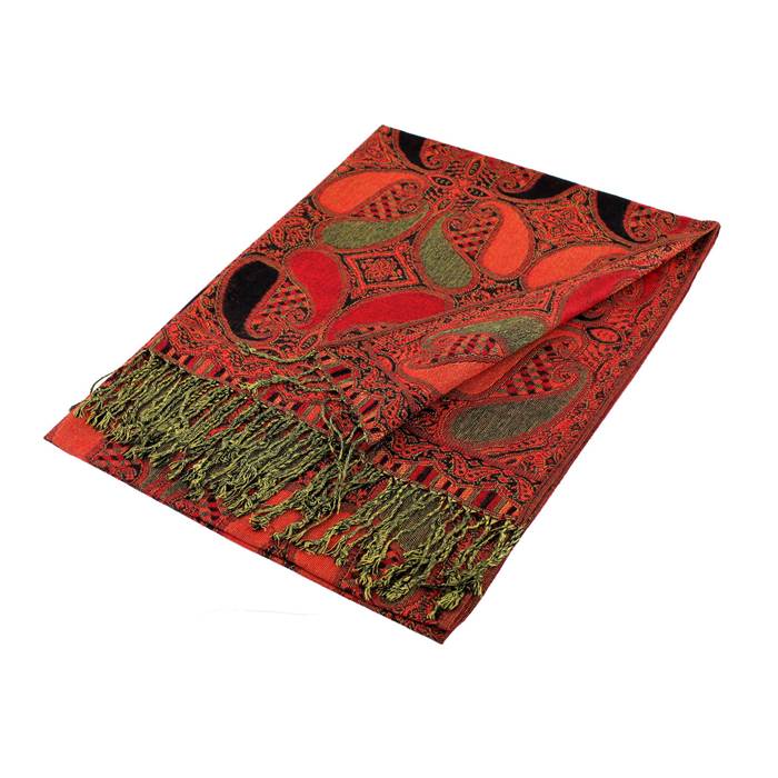 Large Paisley Pashmina Shawl Scarf - Luxurious, Soft, and Versatile Wrap (A18)