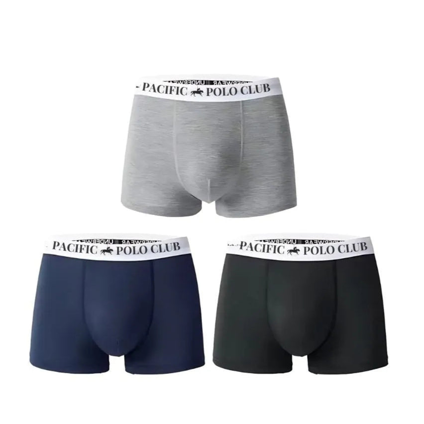 Men's PBG 3 Pack Pacific Polo 95% Cotton Underwear Multi Color Pack Boxers - PremiumBrandGoods