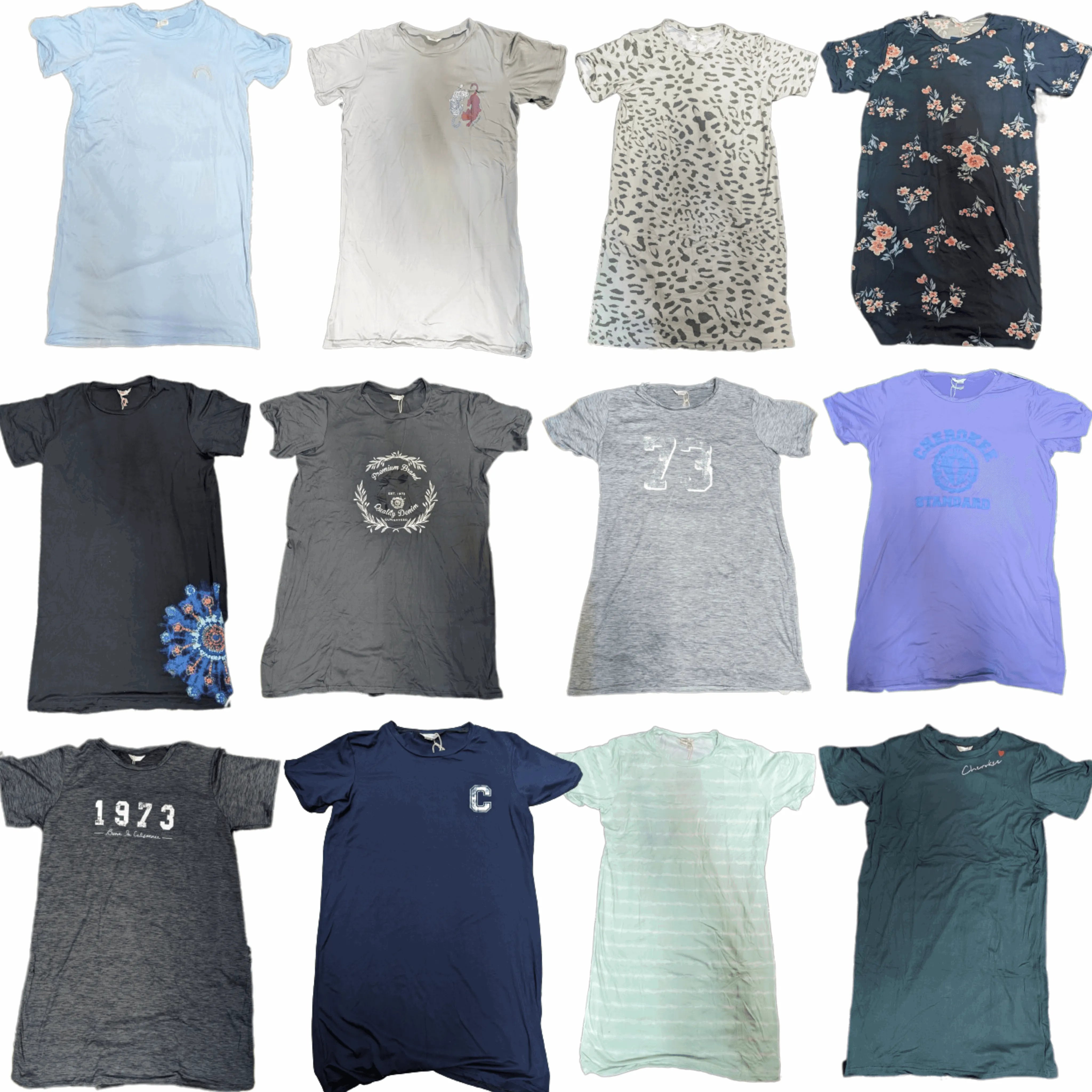 3 Pack Assorted Cherokee Women's super soft Nightgowns cozy Crew neck Loungewear - PremiumBrandGoods