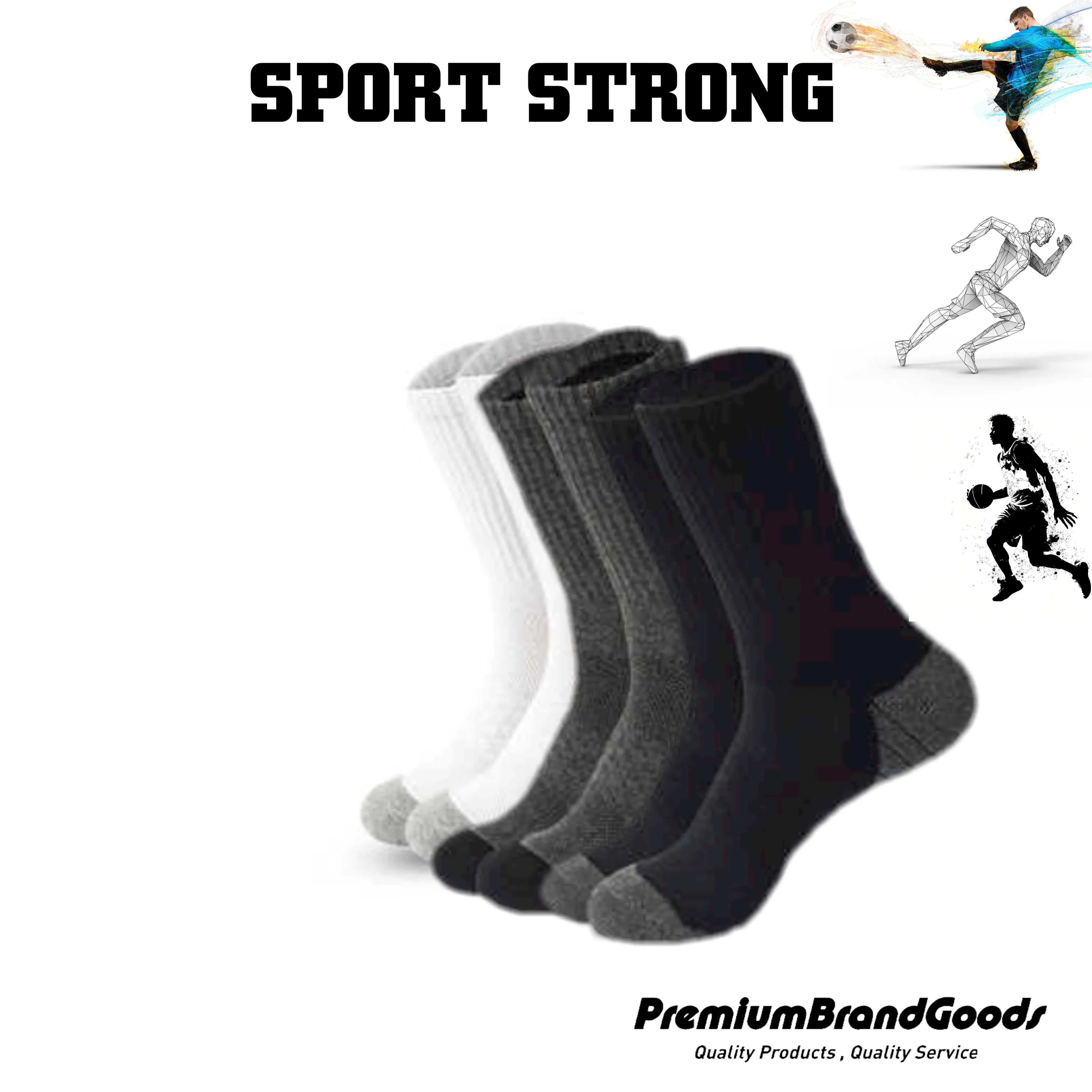 Men's Comfort Rich Crew Cushion Socks Athletic Active 10-13 3 Color Bundle - PremiumBrandGoods