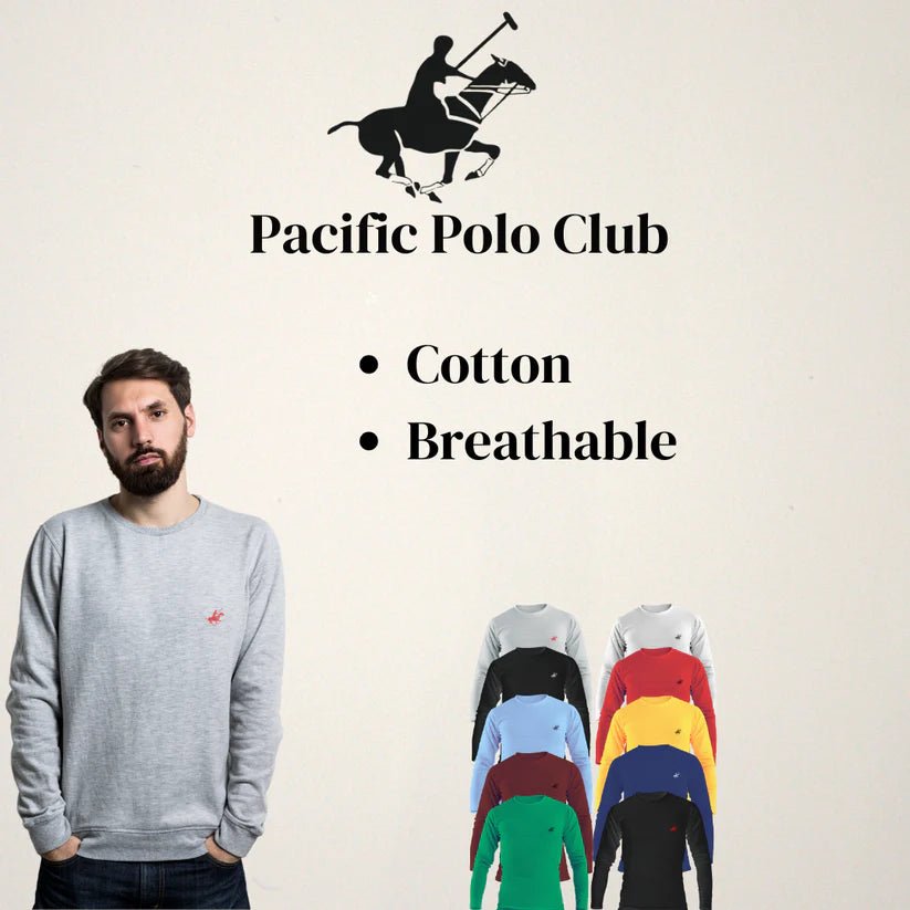 Mens Long Sleeve Shirt w Horse Emblem 6/12 Pack 100% Cotton 10+ Colors Assorted - PremiumBrandGoods
