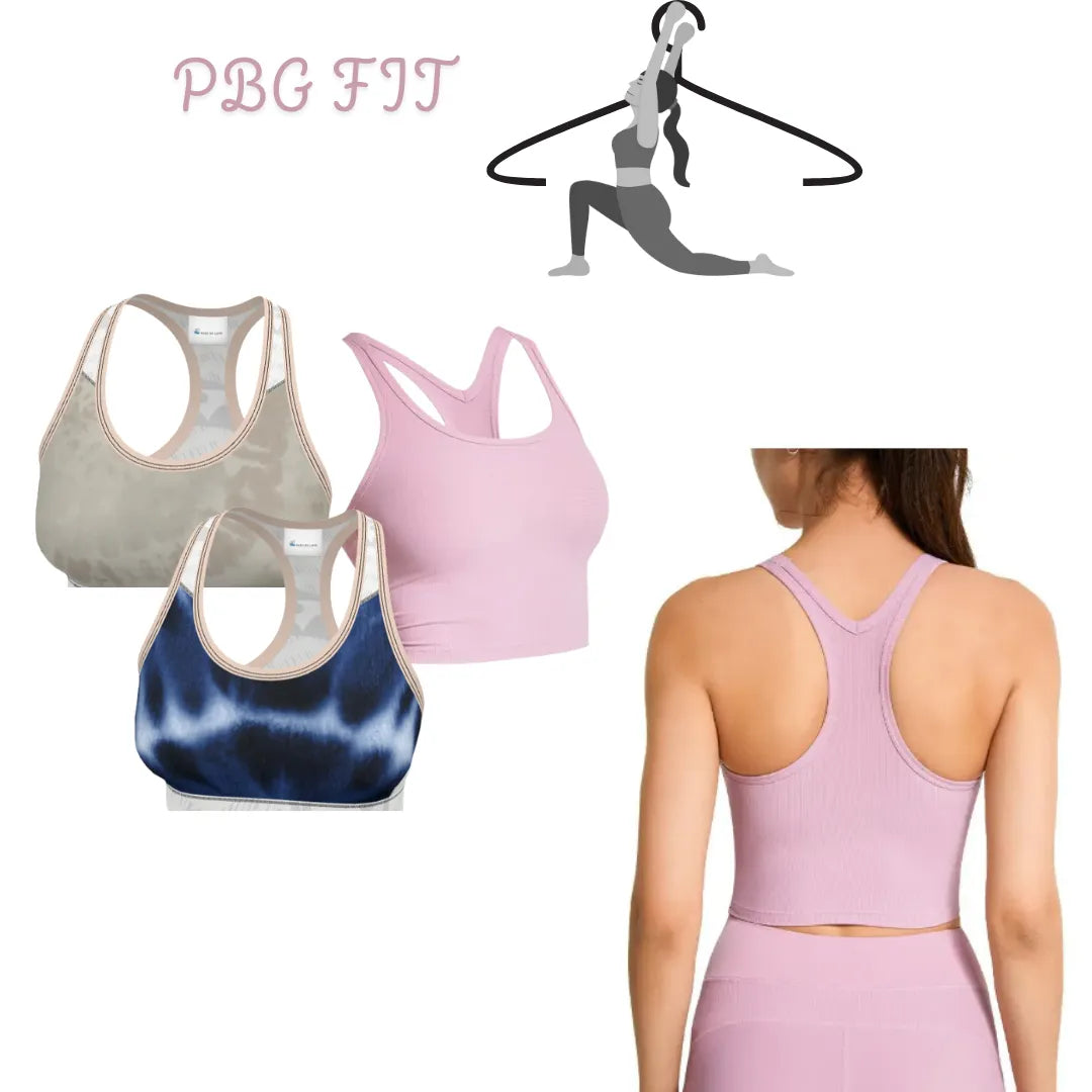 Women's Fashion Sports Bra 3 Pack Athleisure Yoga Top Women Sports Bra Ribbed Underwear Wireless Push Up Bras High Support Running Jogging Gym Fitness Racer Back Tank Tops - PremiumBrandGoods