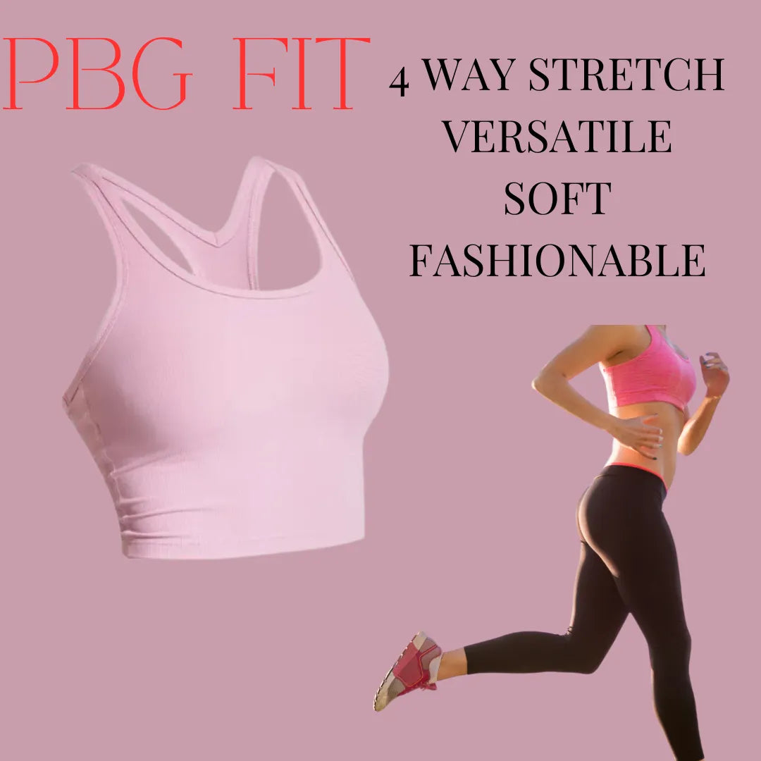 Women's Fashion Sports Bra 3 Pack Athleisure Yoga Top Women Sports Bra Ribbed Underwear Wireless Push Up Bras High Support Running Jogging Gym Fitness Racer Back Tank Tops - PremiumBrandGoods