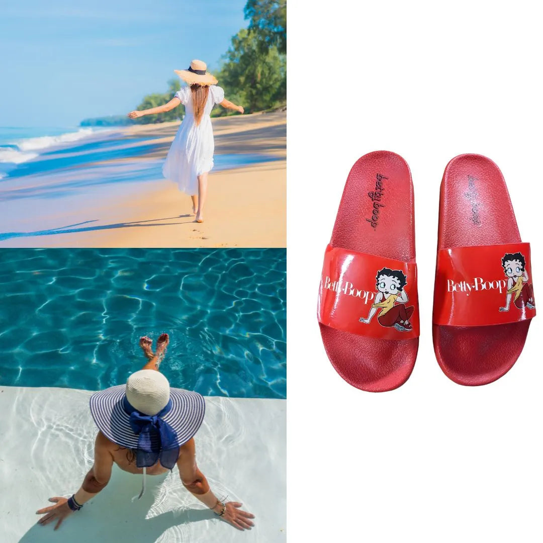 Women's Flip Flops Iconic Ms Boop Sandals Summer Beach Pool Trending - PremiumBrandGoods