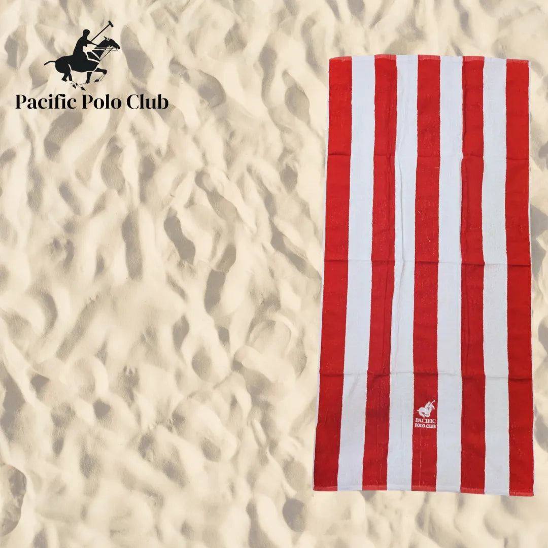 PBG Polo Striped 100% Cotton Full Size Every Day Towels 6 Pack - PremiumBrandGoods