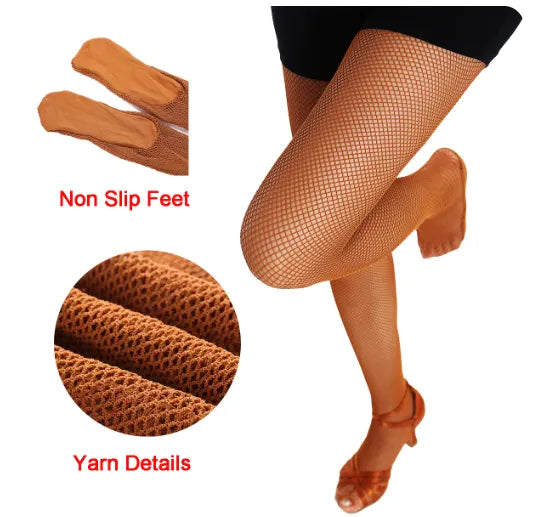 Woman's Tights 2 Pack Caramel Fishnet S-XL - PremiumBrandGoods