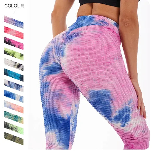 Women's Stretchy Tiktok Yoga Tie Dye Leggings Athleisure 6 Pack - PremiumBrandGoods