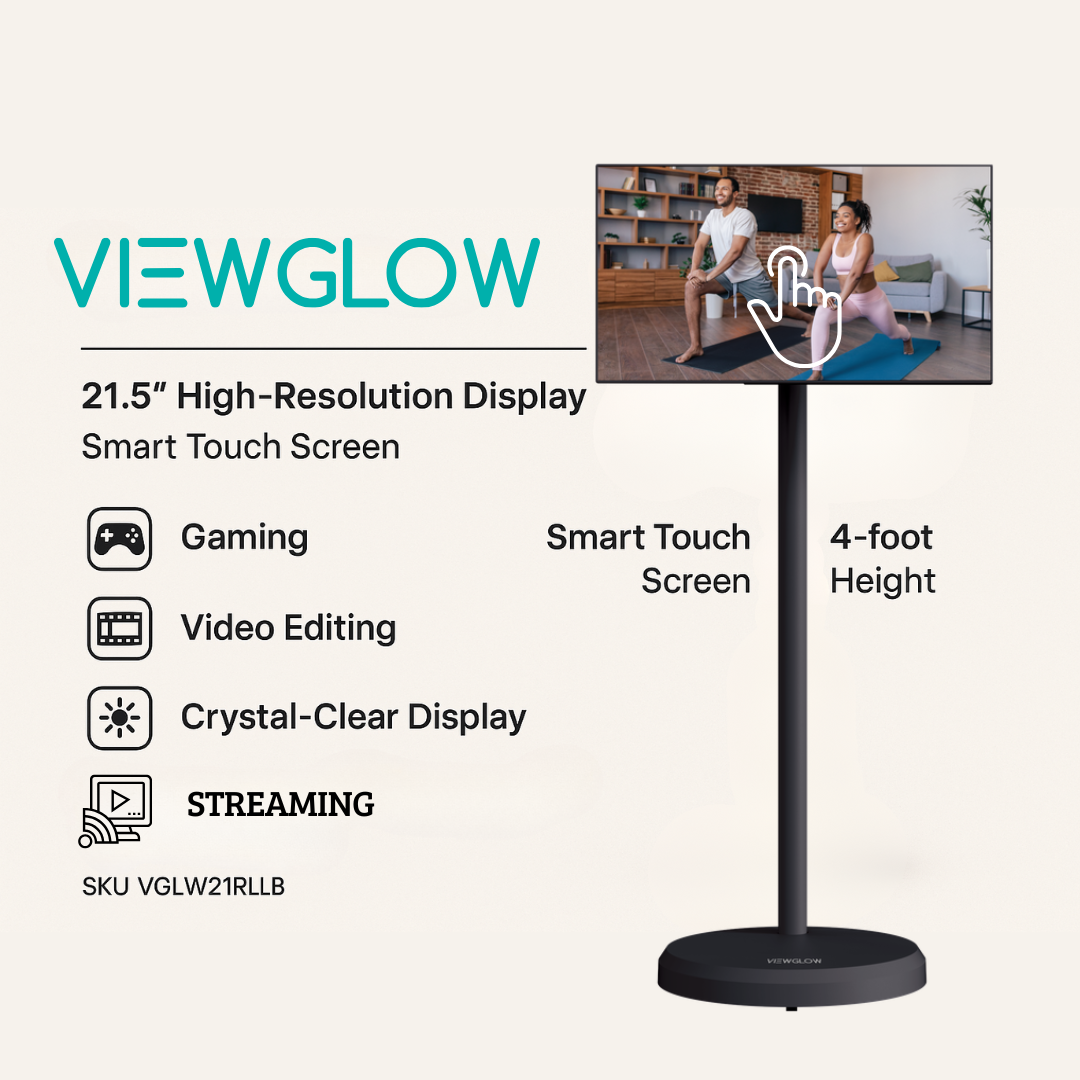 21.5 inch Standing Monitor Class LED Full HD Smart Touch Screen Rollable Motion ViewGlow - PremiumBrandGoods