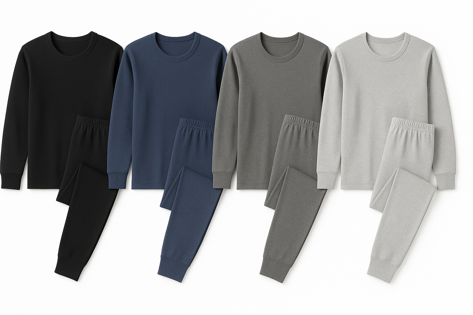 All 4 Colors - Black, Blue, Gray, Heather Gray