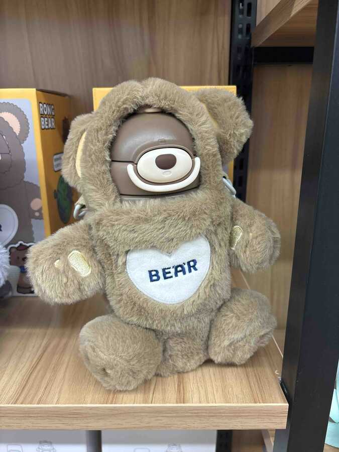 Plush Bear Thermos Cup 850ml - PremiumBrandGoods