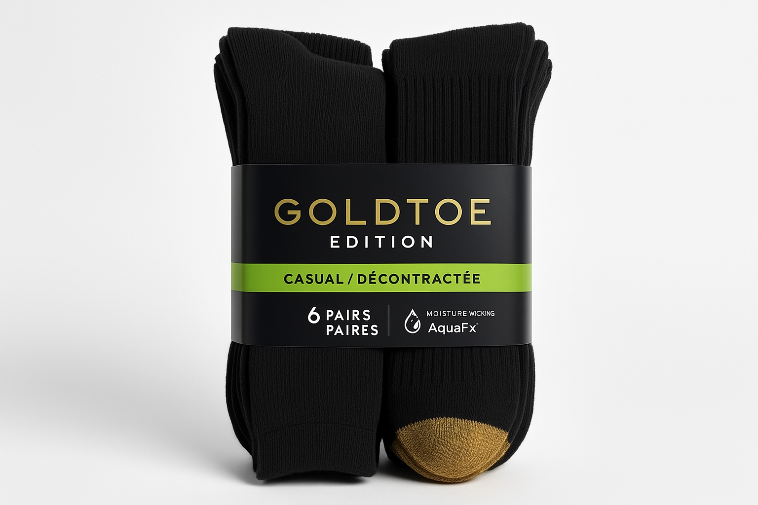 Goldtoe Casual Edition 6 Pairs Black Crew Socks - Premium Cotton Blend PremiumBrandGoods Goldtoe Casual Edition 6 Pairs Black Crew Socks - Premium Cotton Blend PremiumBrandGoods